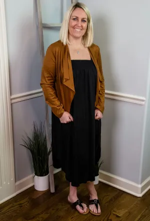 Camel Faux Suede Jackets