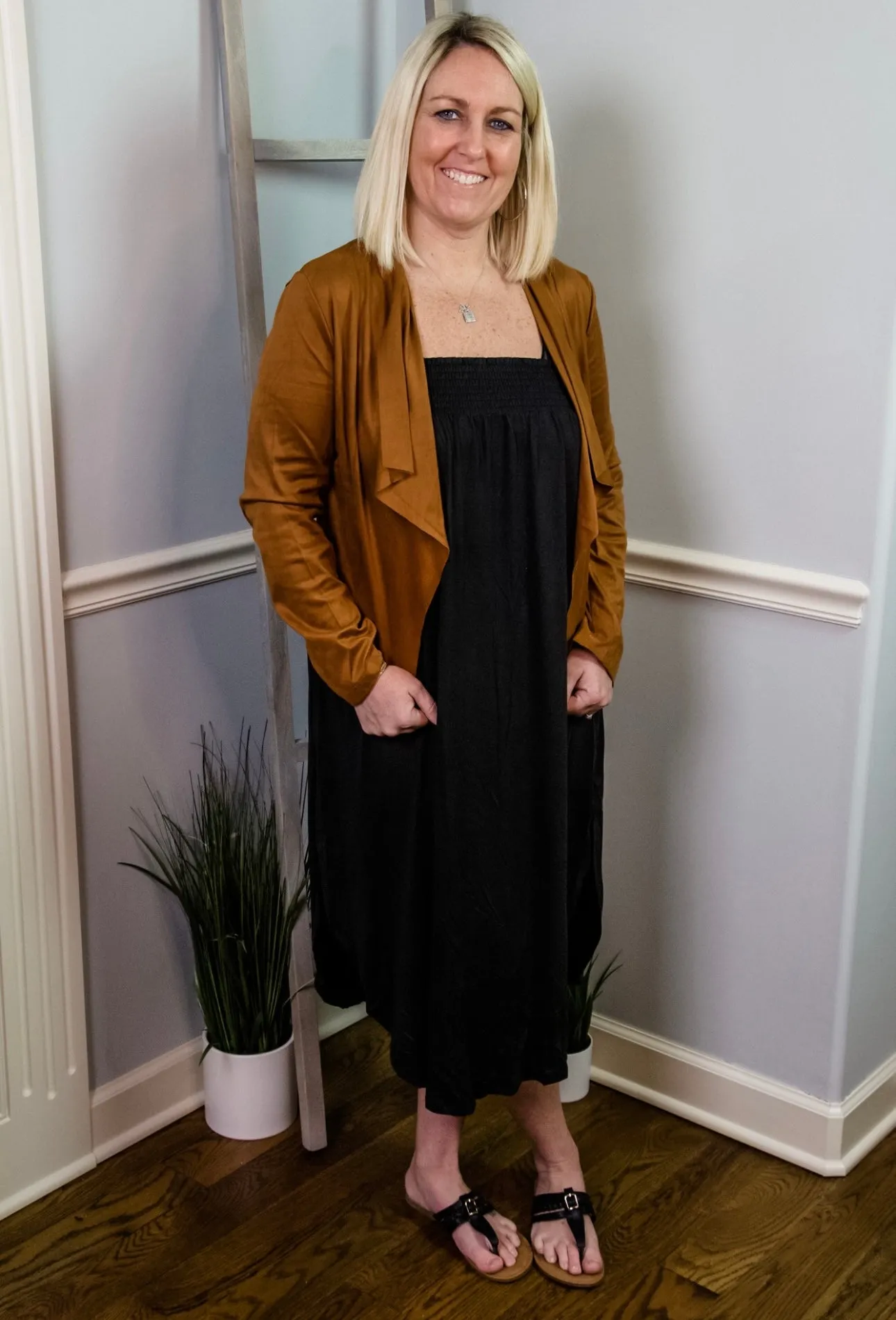 Camel Faux Suede Jackets