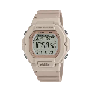 Casio Cream Resin Strap Black Dial Quartz Watch for Ladies - LWS-2200H-4AVDF