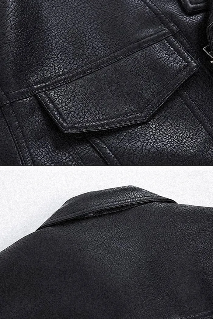 Casual Motorcycle Suit Leather Jacket
