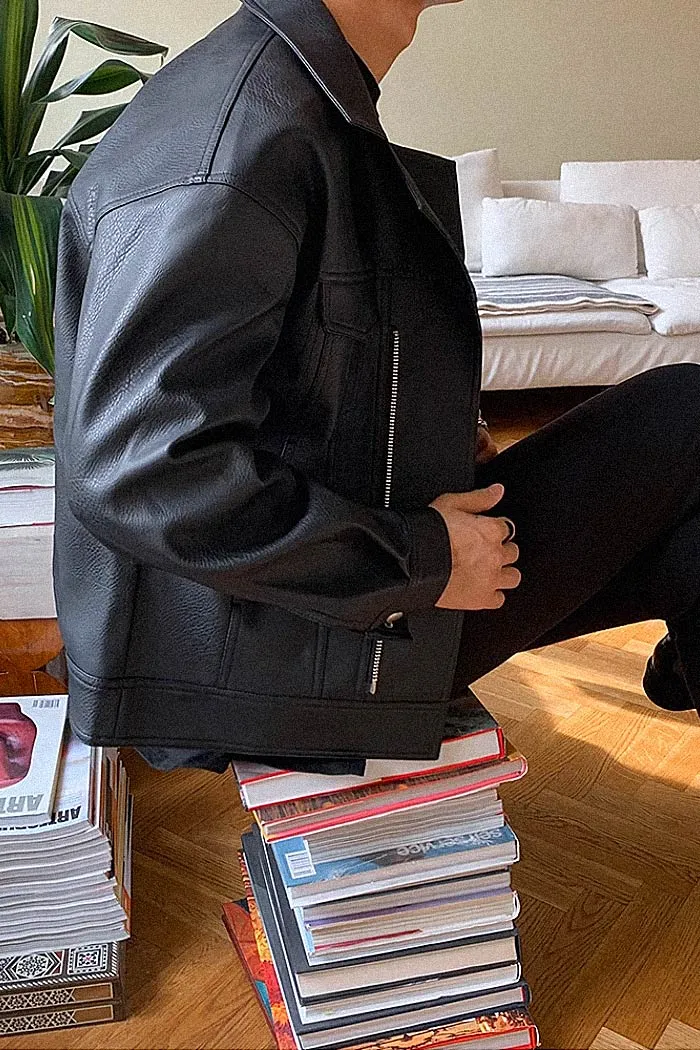 Casual Motorcycle Suit Leather Jacket