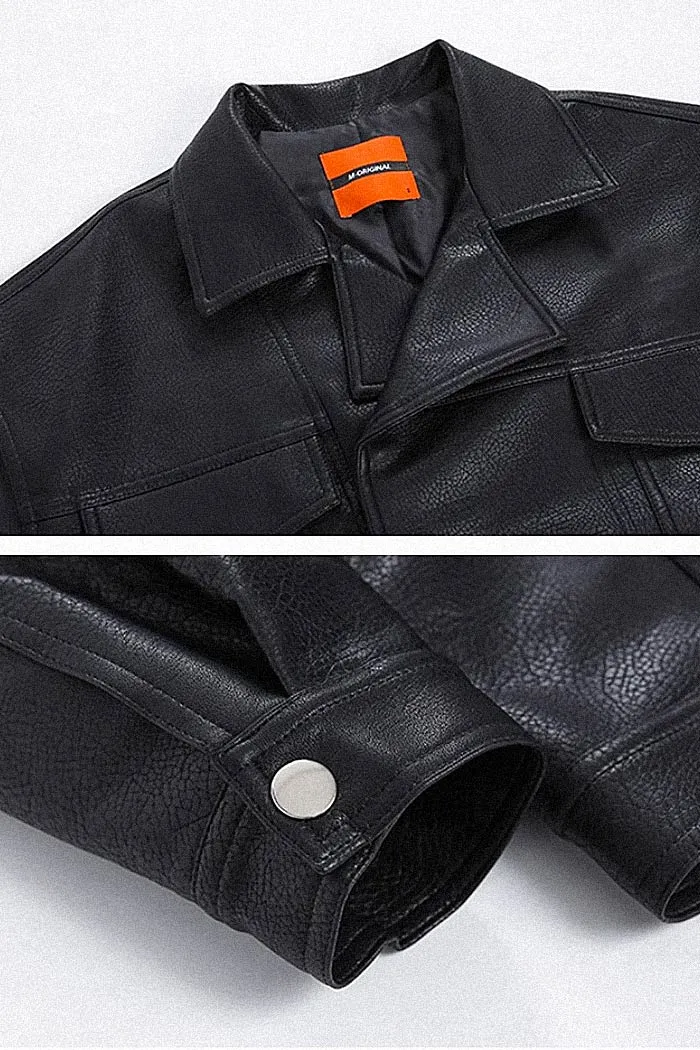 Casual Motorcycle Suit Leather Jacket