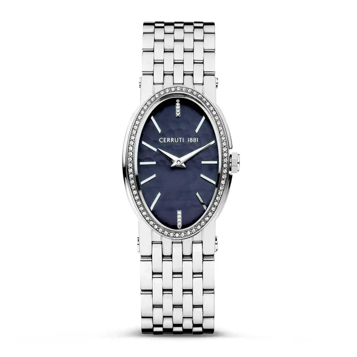 Cerruti 1881 Norcia Ladies Blue Dial Stainless Steel Watch