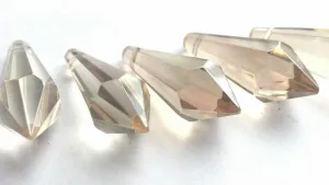 Champagne Icicle Chandelier Crystals, U-drop Pendant Pack of 5