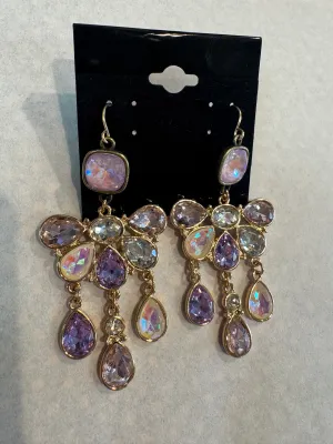Chandelier Purple Earrings