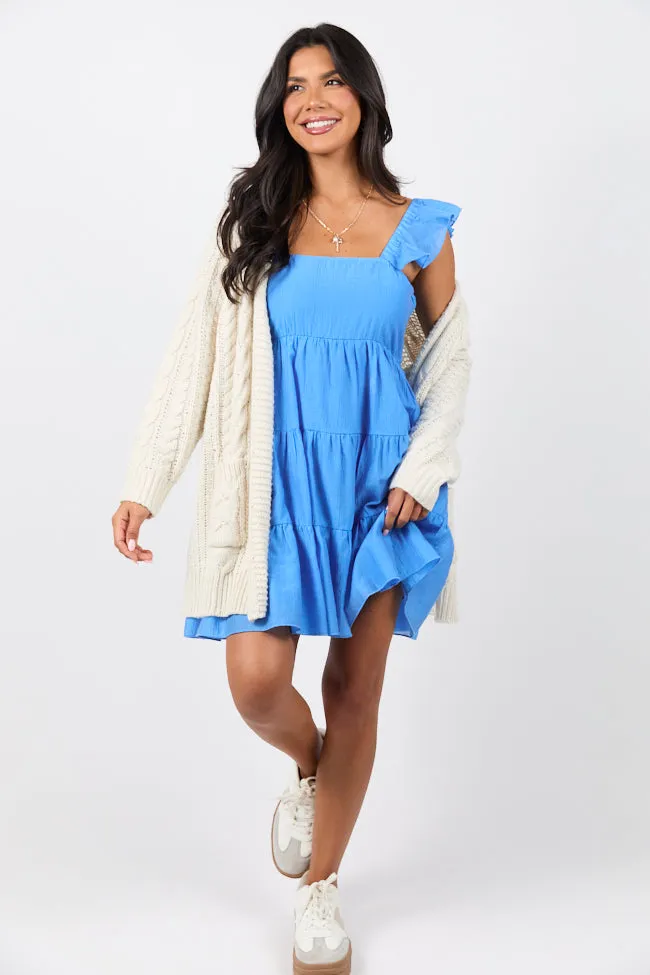Change My Tune Rust Square Neck Solid Romper Dress