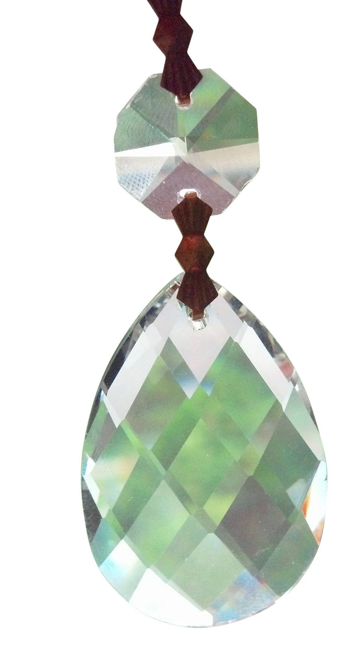 Clear Diamond Cut Teardrop Chandelier Crystal Ornaments, Asfour Lead Crystal #874