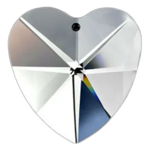 Clear Heart Shaped Chandelier Crystals, Asfour Lead Crystal Heart Pendant #870 - Pack of 5