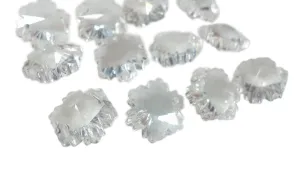 Clear Snowflake 14mm Beads Chandelier Crystals Prisms