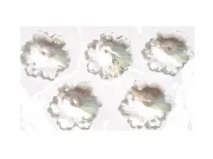 Clear Snowflake Chandelier Crystals, 30mm Beads Pack of 5