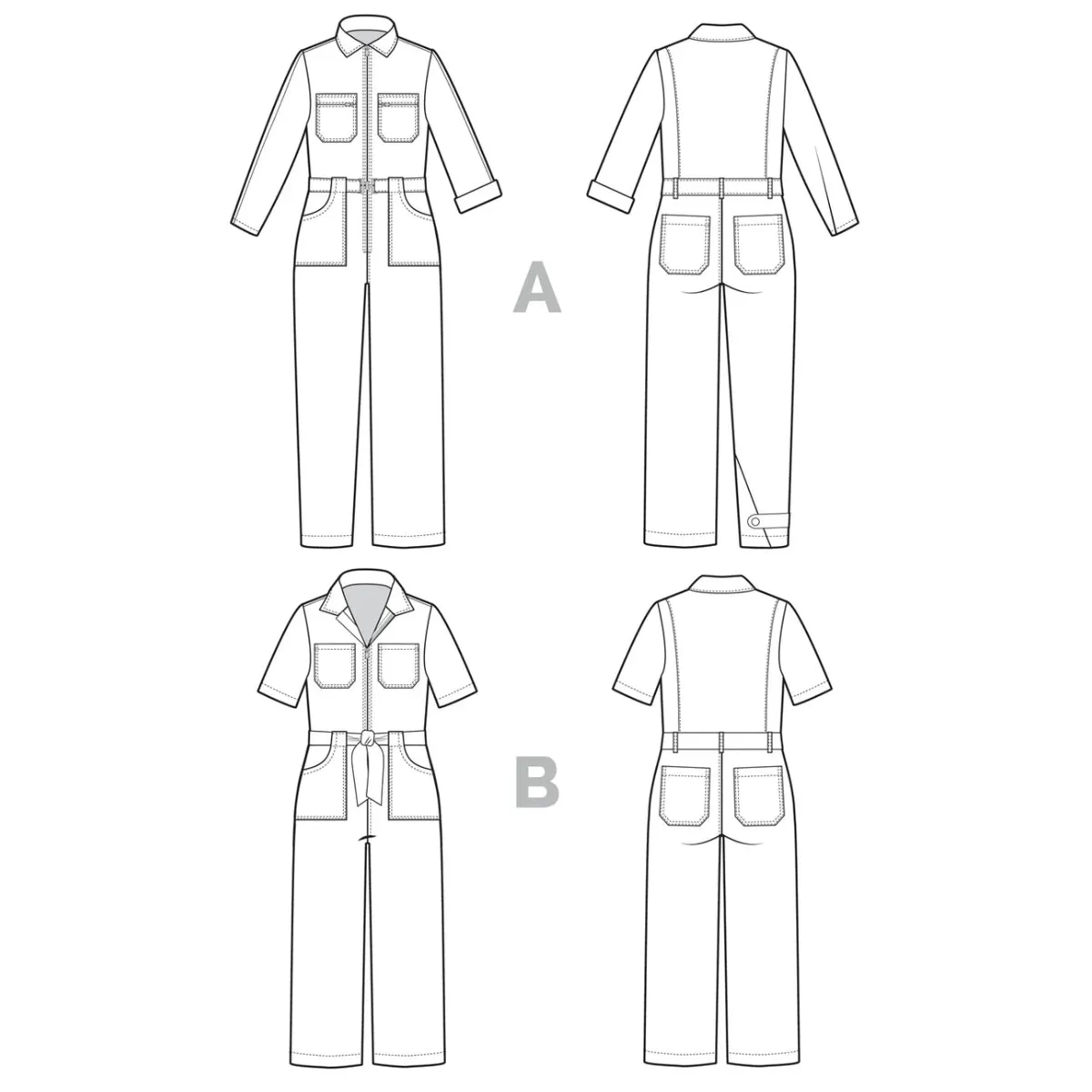 Closet Core Blanca Flight Suit Sewing Pattern