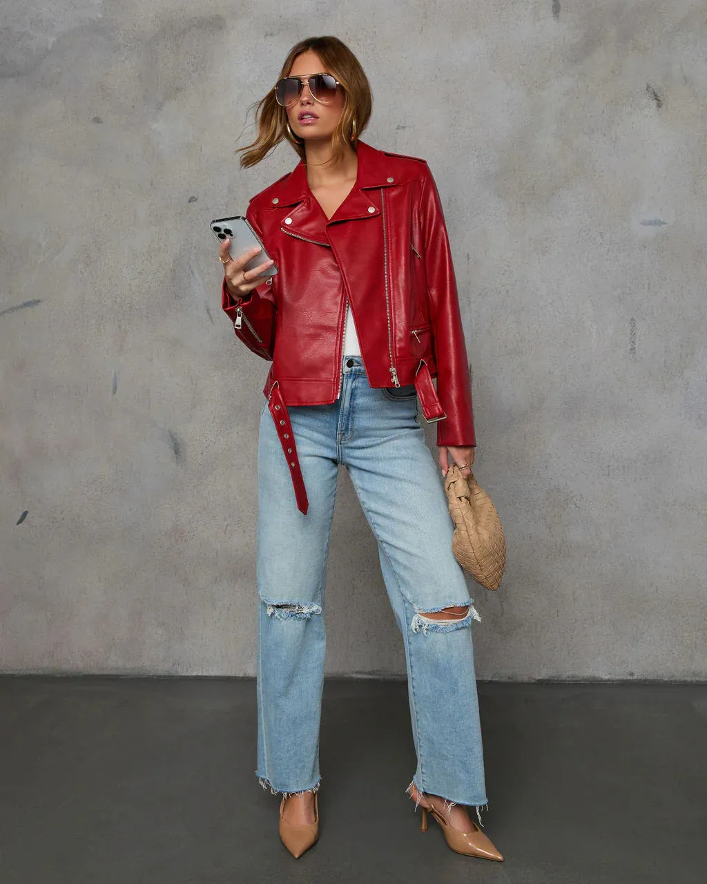 Cool Vibes Leather Moto Jacket