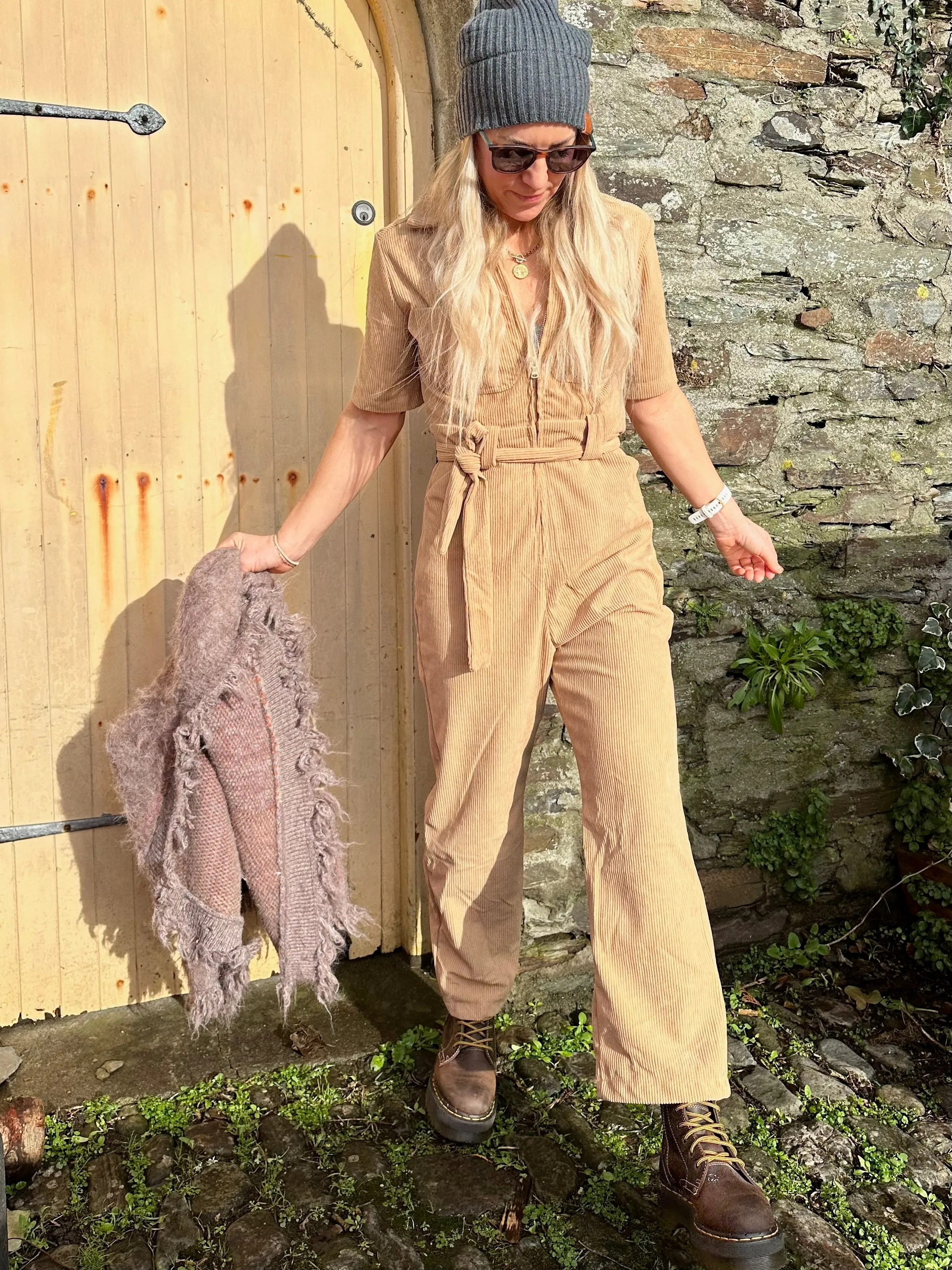 Cord boiler suit