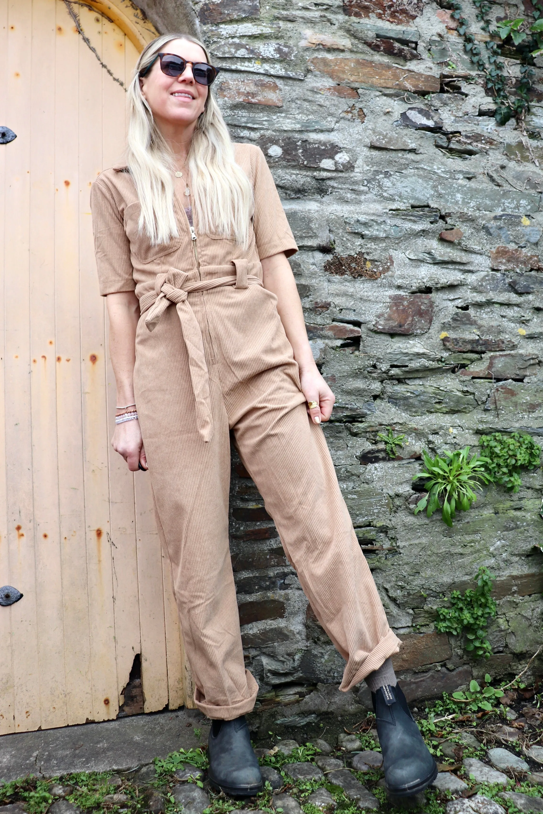 Cord boiler suit