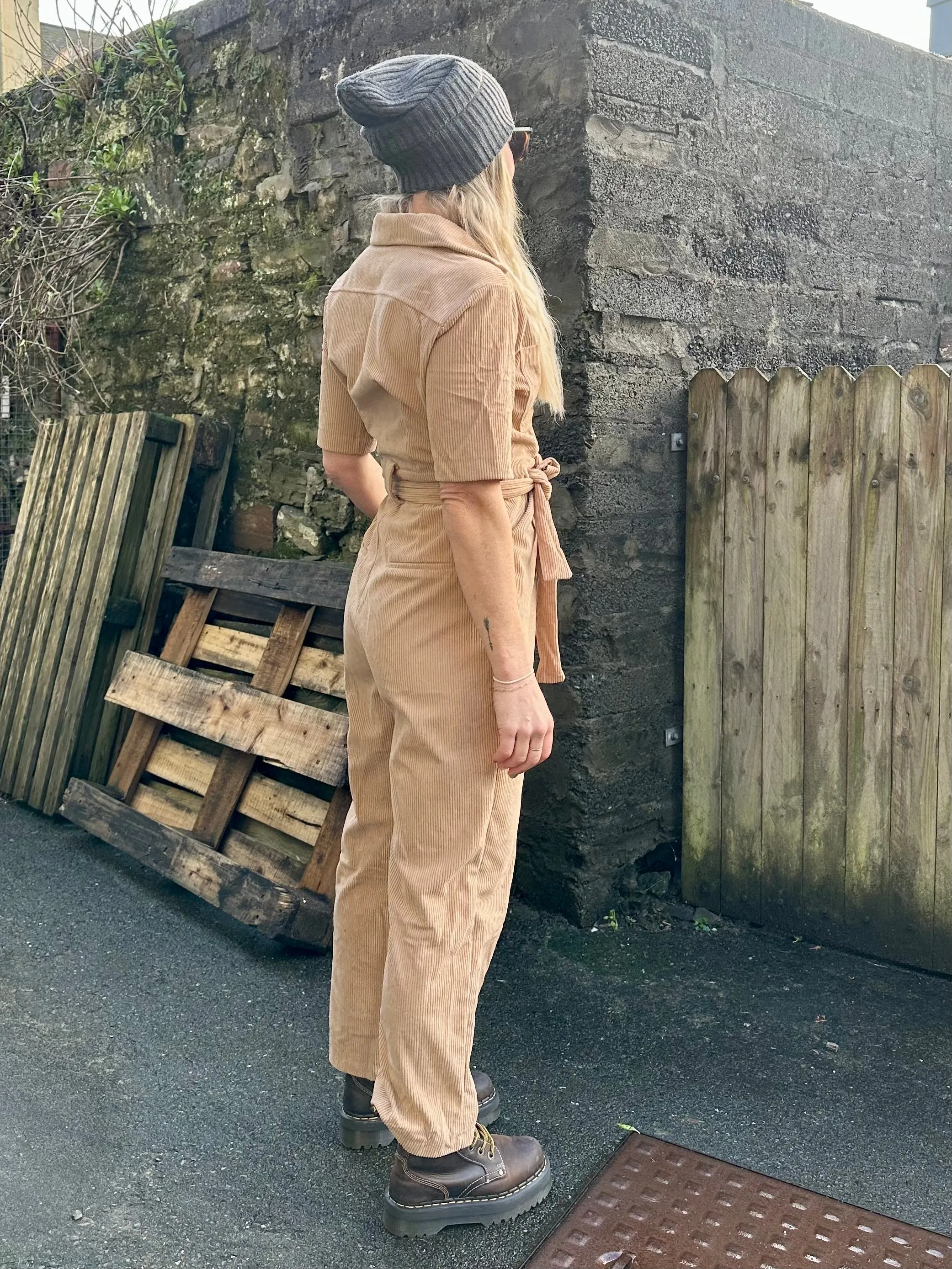 Cord boiler suit