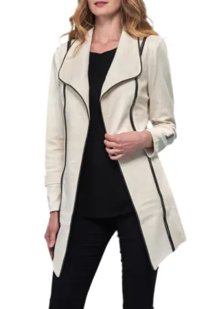 Cream Faux Leather Jacket