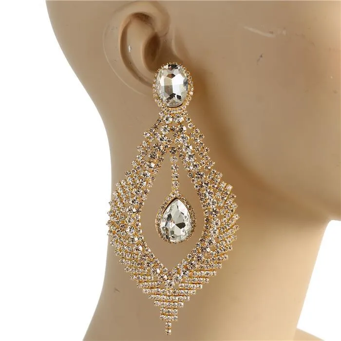Crystal Evening Chandelier Earring