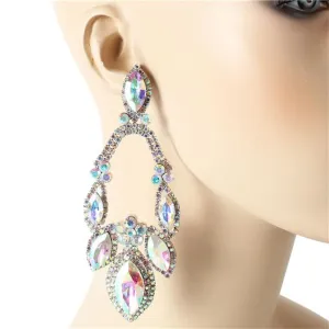 Crystal Leaves Chandelier Earring