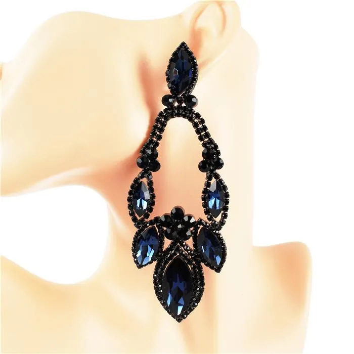 Crystal Leaves Chandelier Earring