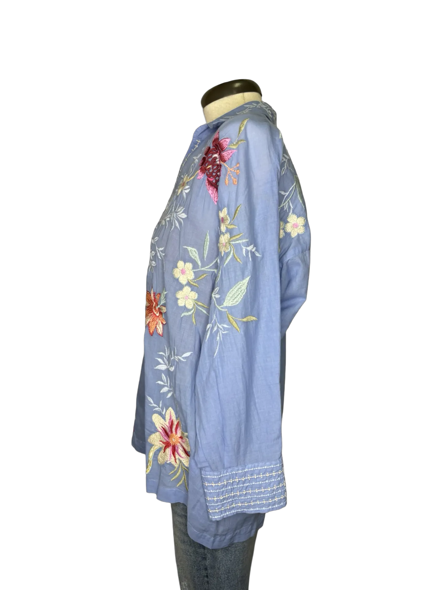 Darcey Pop Over Shirt Blue