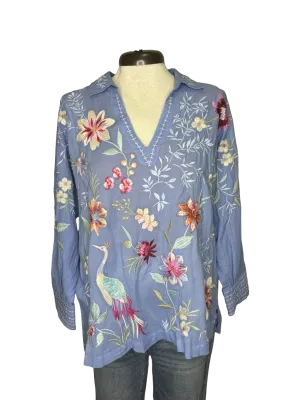 Darcey Pop Over Shirt Blue