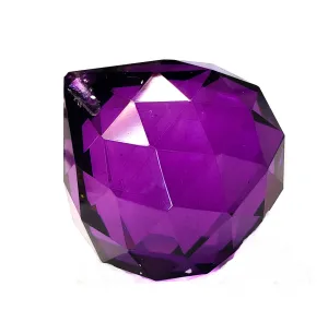 Dark Purple Ball Chandelier Crystals Faceted Prism