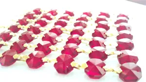 Dark Red Chandelier Crystal Garland Yard