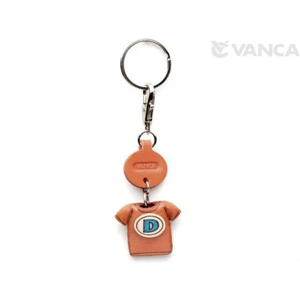 D(Blue) Japanese Leather Keychains T-shirt