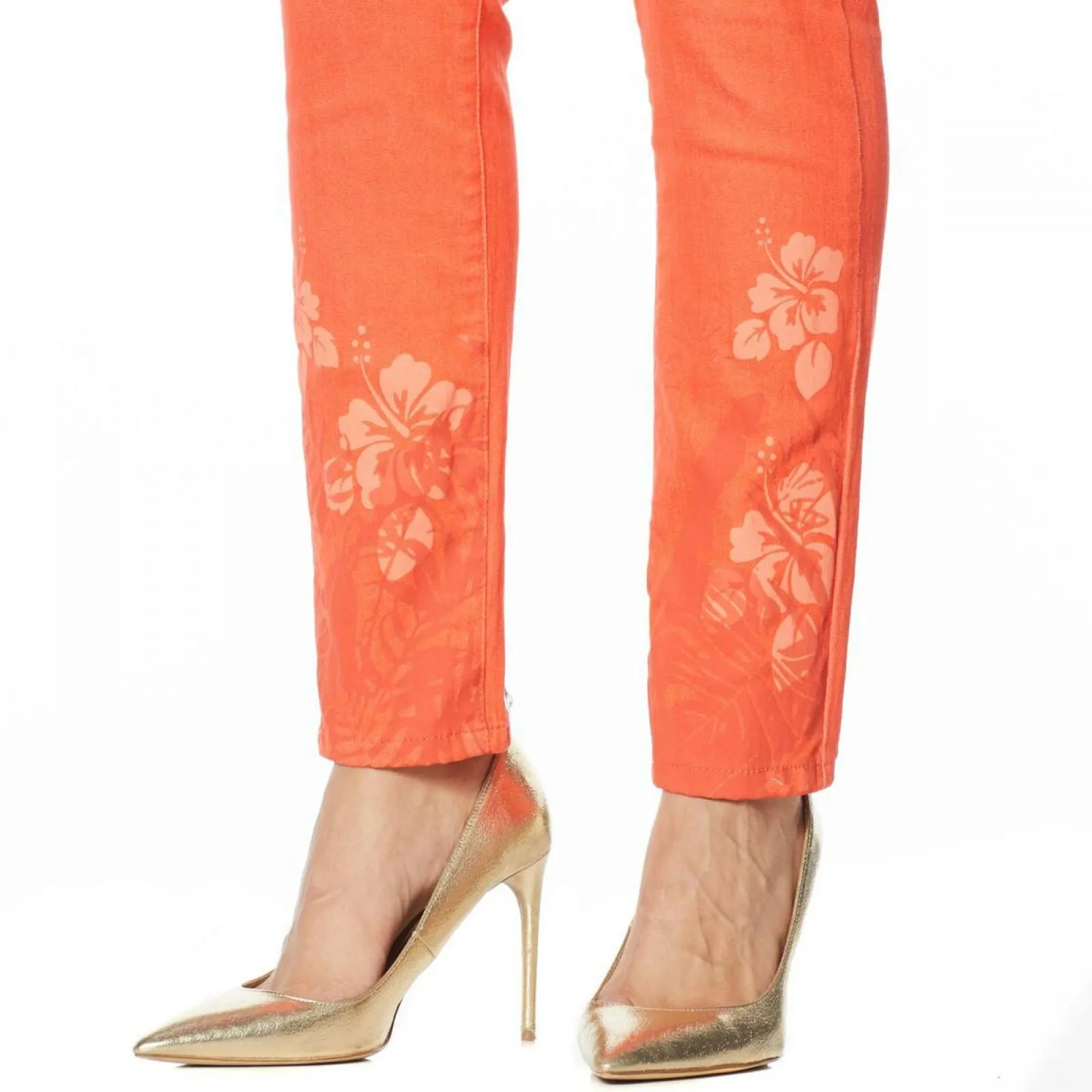 DG2 by Diane Gilman Petite Stretch Printed Hem Skinny Jeans