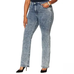 DG2 by Diane Gilman Plus Petite Snow Wash Boot Cut Jeans