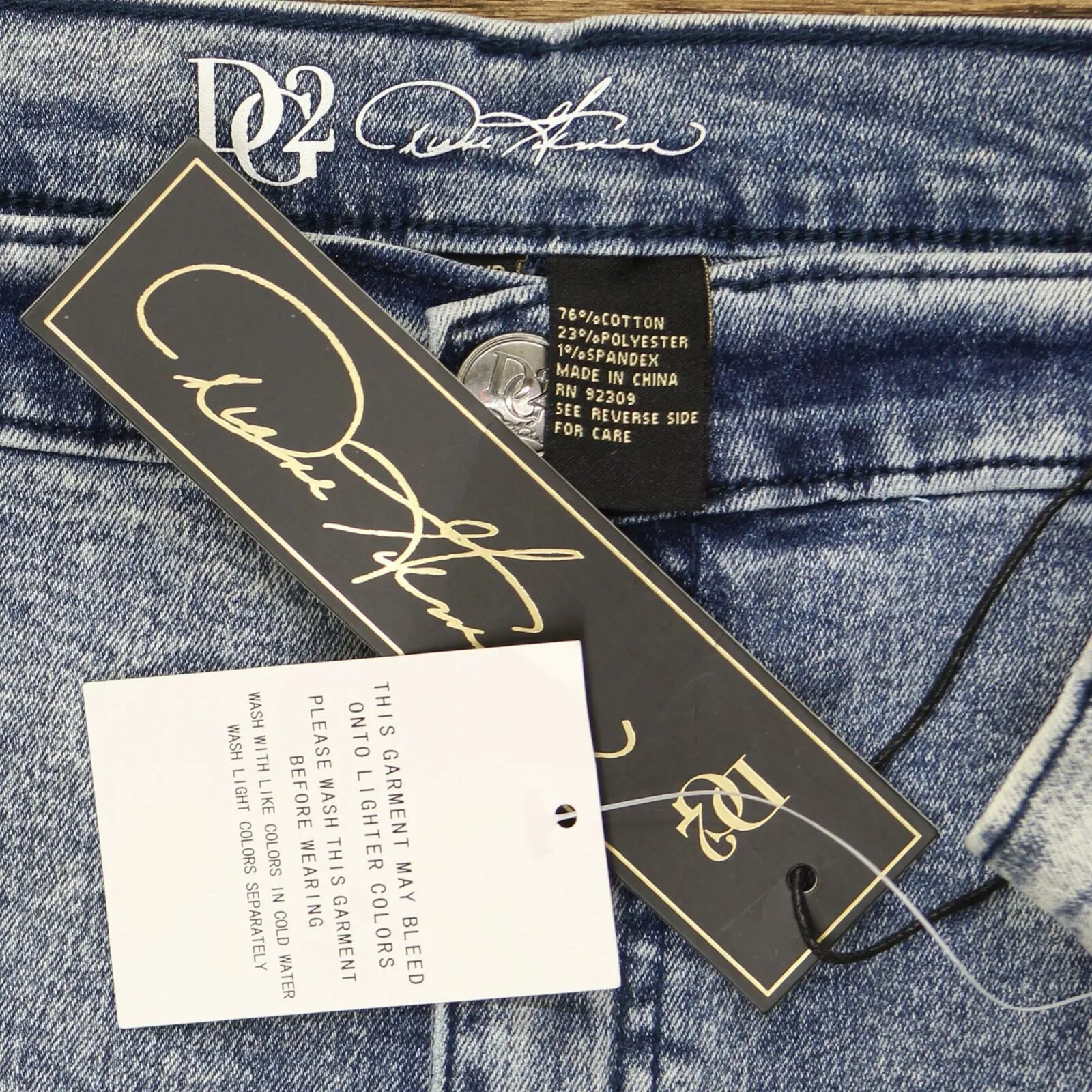 DG2 by Diane Gilman Plus Petite Snow Wash Boot Cut Jeans