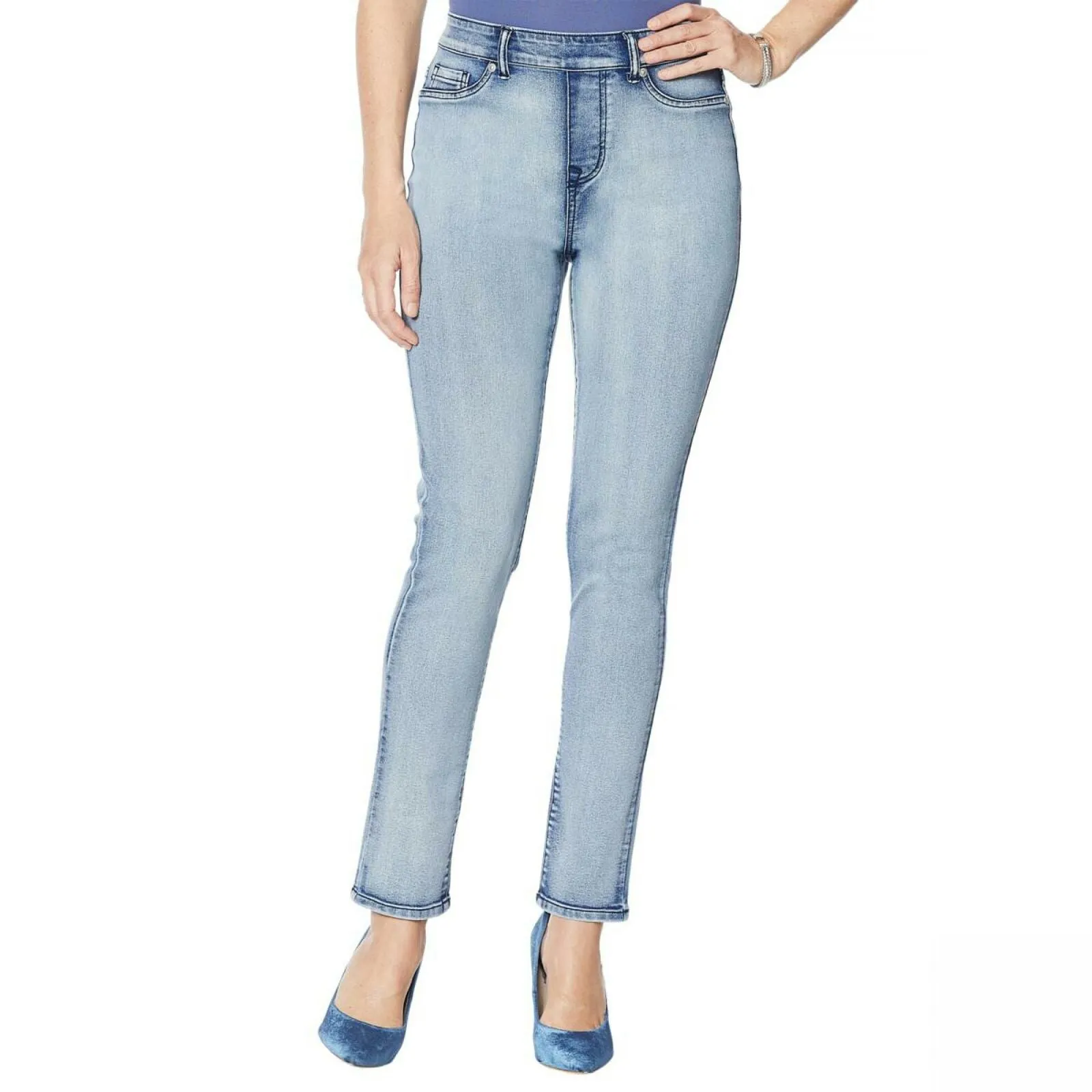 DG2 by Diane Gilman Women's Sorbet Denim Pull On Skinny Jeans