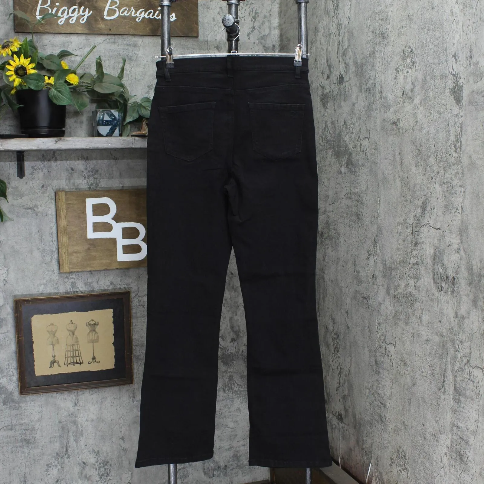 DG2 Womens Virtual Stretch Bootcut Jeans 166c048bce9a63 Black 8