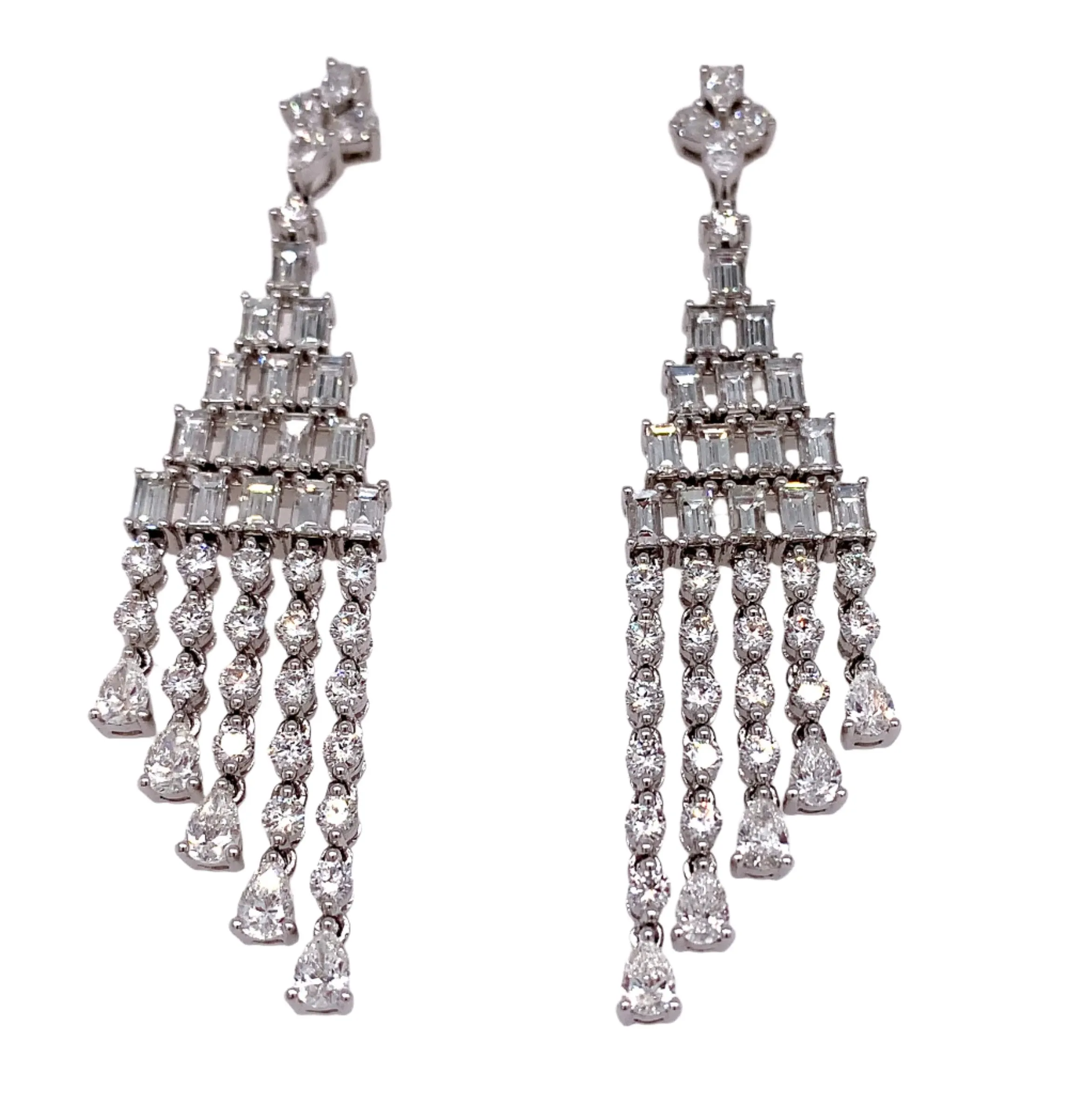 Diamond Chandelier Earrings 7.14ctw