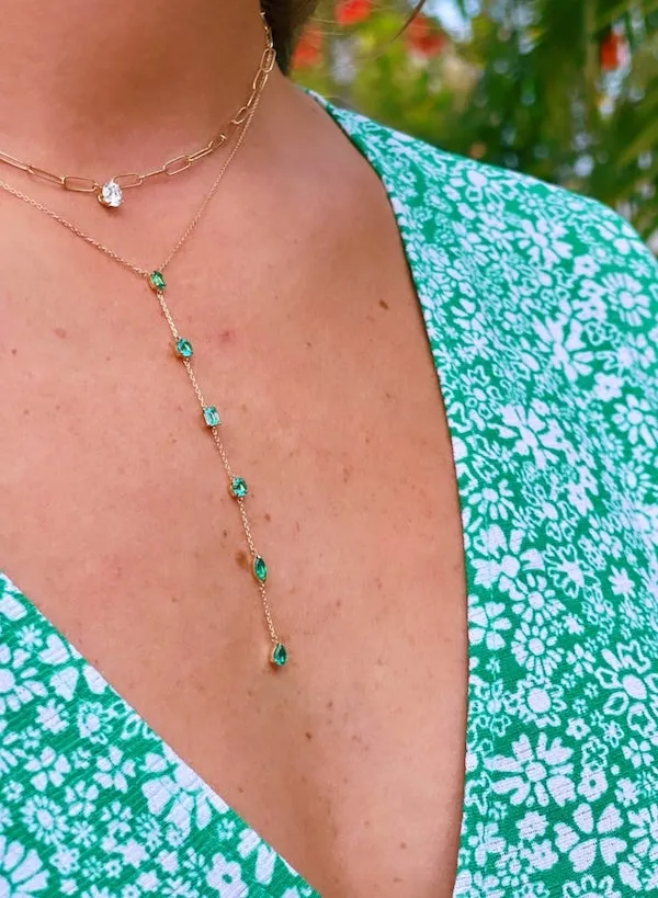 Diamond Paperclip Necklace