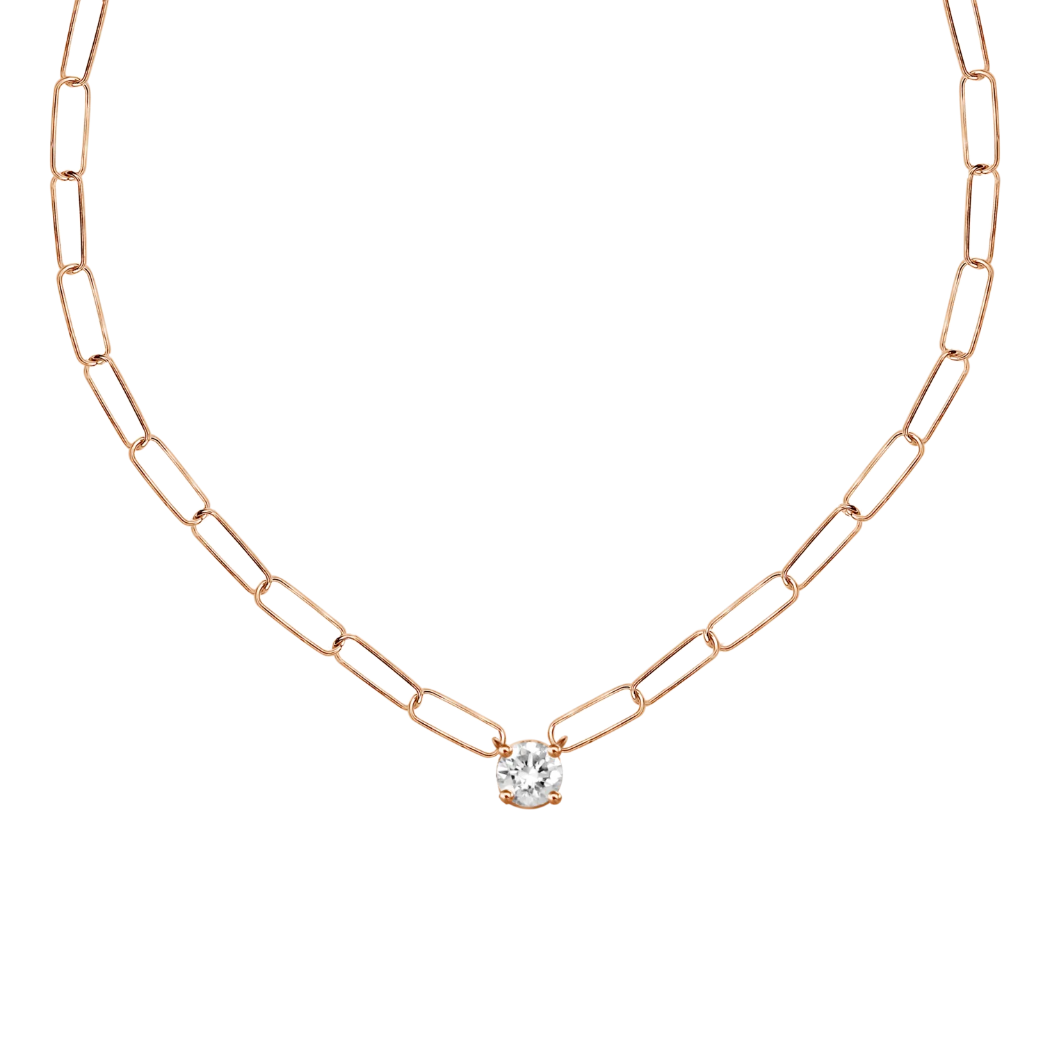 Diamond Paperclip Necklace