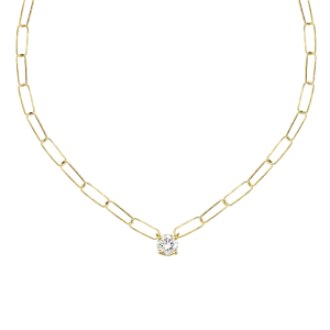 Diamond Paperclip Necklace