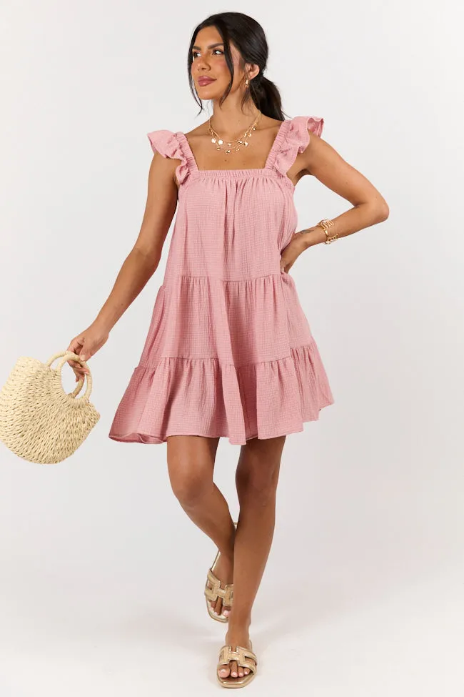 Don't Take It Personal Pink Babydoll Mini Dress
