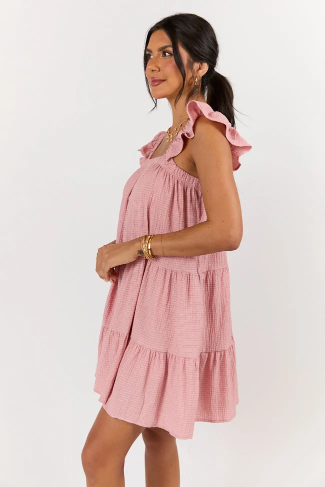 Don't Take It Personal Pink Babydoll Mini Dress