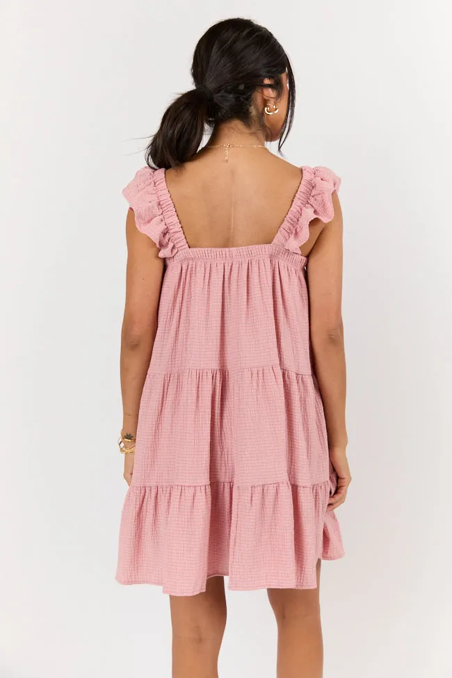 Don't Take It Personal Pink Babydoll Mini Dress
