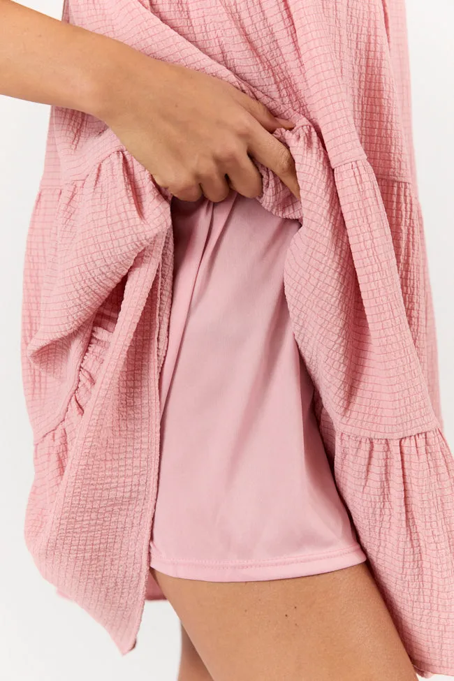Don't Take It Personal Pink Babydoll Mini Dress