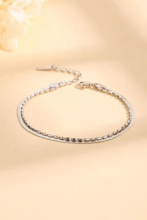 Double-Layered 925 Sterling Silver Bracelet