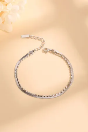 Double-Layered 925 Sterling Silver Bracelet