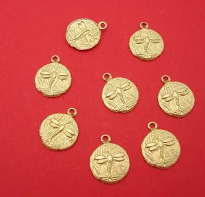 Dragonfly Tiny Charm Brass Stamping Pendant Jewelry Findings