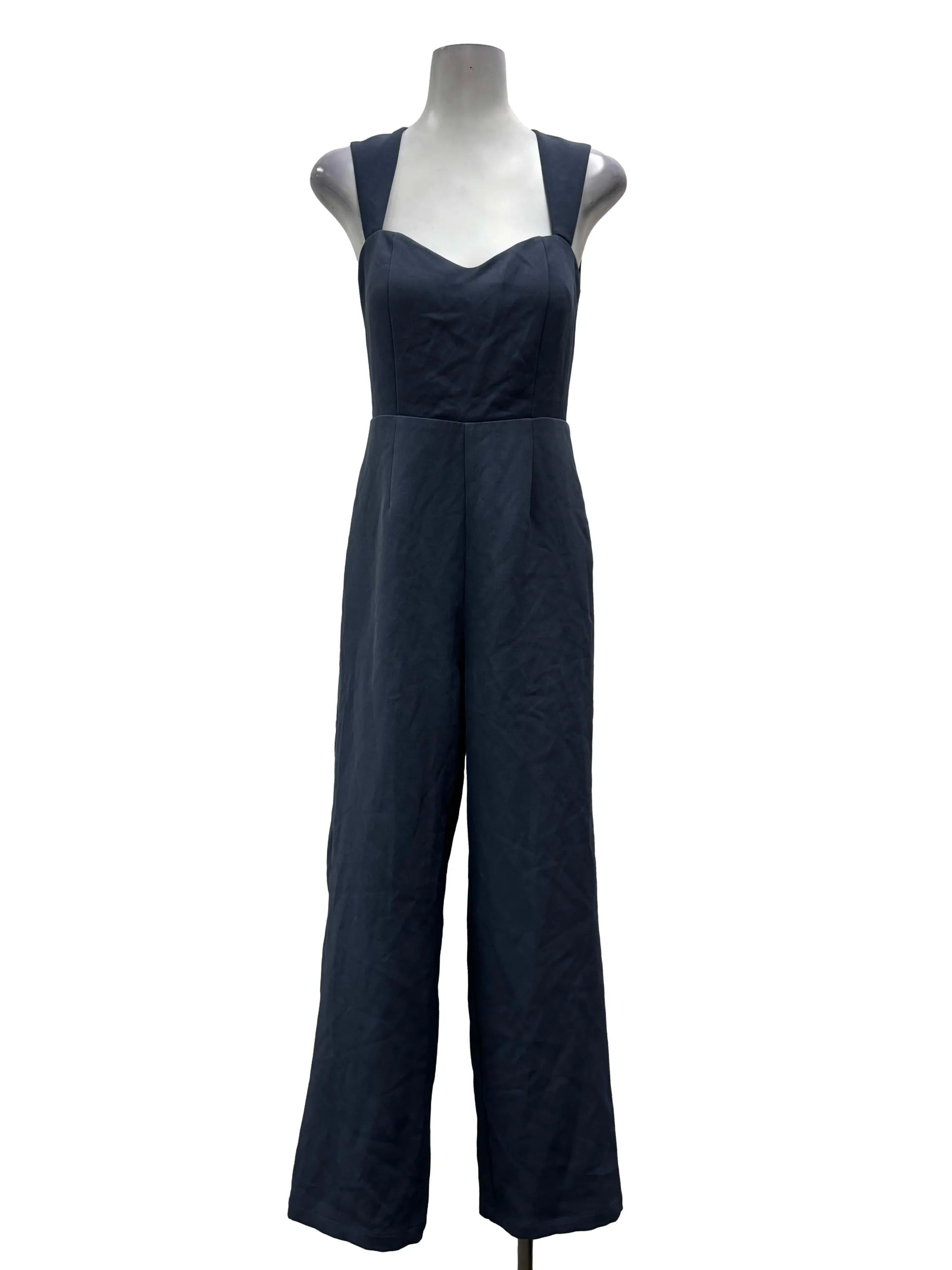 Dusty Blue Scoop Neck Jumpsuit