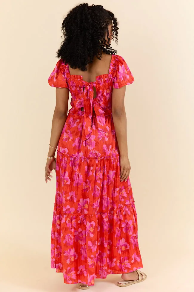 Easy To Impress Purple and Orange Maxi Dress