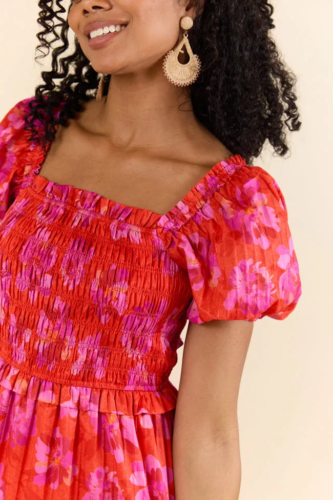 Easy To Impress Purple and Orange Maxi Dress