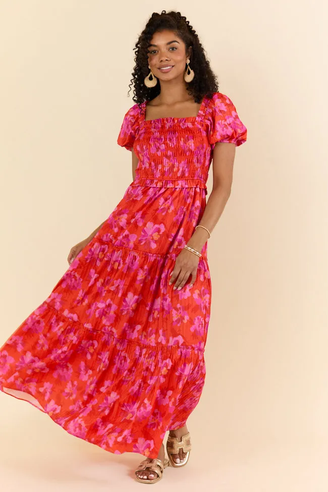 Easy To Impress Purple and Orange Maxi Dress