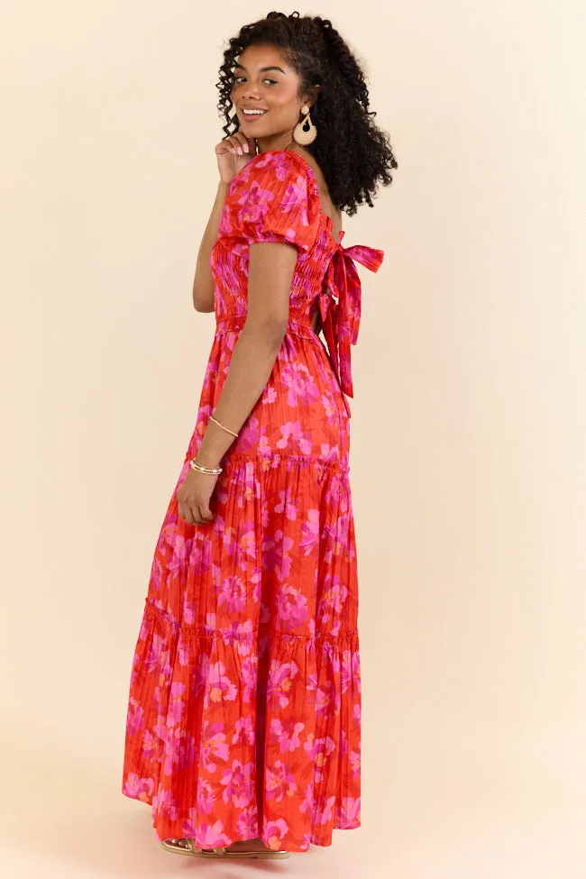Easy To Impress Purple and Orange Maxi Dress