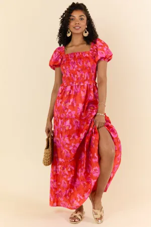 Easy To Impress Purple and Orange Maxi Dress